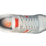Diesel Mens Gunner Gray Orange Casual Leather Lace Up Sneakers Shoes