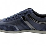 Hugo Boss Mens Sneakers Orange Label Silvans Dark Blue Leather/Suede Lace Up