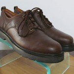 Mens sz 10 M brown leather Timberland lace tie oxford casual work shoes