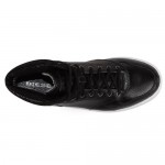Diesel Mens Invasion Top Black Casual Leather Lace Up High Top Sneakers Shoes