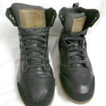 New DIESEL Mens Voyager Black Leather High Top Fashion Shoes US 10.5 EU 44