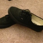 Authentic Black Canvas Vans Size 10.5