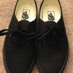 Authentic Black Canvas Vans Size 10.5
