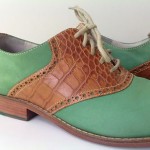 MENS Cole Haan Nike Air Green/Brown Leather Oxford Shoes sz 11.5 M Good! !