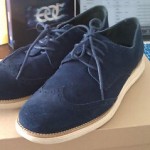Cole Haan Lunargrand Wing Tip Navy Suede Size 11