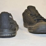 Diesel EXPOSURE LOW CANVAS Mens CASUAL Tennis shoes Sneakers SIZE 12 NEW BLACK