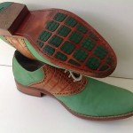 MENS Cole Haan Nike Air Green/Brown Leather Oxford Shoes sz 11.5 M Good! !