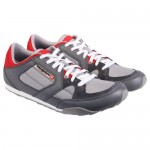 Diesel Mens Dynamical Gray Casual Leather Lace Up Sneakers Shoes