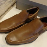 NEW COLE HAAN MEN MAXWELL SLIP ON 8 MENS LIGHT BROWN CRIMSON WATERPROOF LEATHER