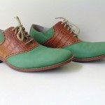 MENS Cole Haan Nike Air Green/Brown Leather Oxford Shoes sz 11.5 M Good! !