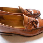 COLE HAAN 8 M Dark Brown Leather C09302 APRON TOE LOAFER Slip-on Tassel Shoe