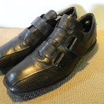 HUGO BOSS SNEAKERS LEATHER STRAP SHOES ITALY MEN’S SZ 43 FITS US 10