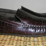 Cole Haan Men’s Brown Leather Moc Croc Loafer Slipper Shoes (Size 13)