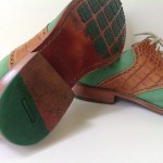 MENS Cole Haan Nike Air Green/Brown Leather Oxford Shoes sz 11.5 M Good! !