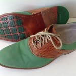 MENS Cole Haan Nike Air Green/Brown Leather Oxford Shoes sz 11.5 M Good! !