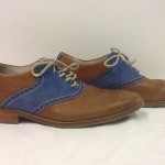 Cole Haan Air Colton Saddle Oxfords Mens Leather Cognac Blue Shoes Size 9