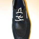 $395 Hugo Boss ‘Crentos’ Size 11 Leather lace-up Shoes in Dark Blue/White