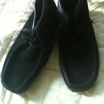 Clarks Wallabee Originals Mens BLACK Suede Shoes Sz 9.5