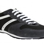 Hugo Boss Mens Sneakers Orange Label Orlenno Dk. Gray Lace Up Textile Suede