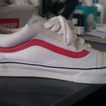 Supreme Vans Old Skool 92 White/Red/Mesh Size 11