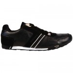 Diesel Mens Loop Black Gray Casual Leather Lace Up Sneakers Shoes