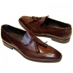 $345 Hugo Boss ITALY Brown Tassel Loafers Dress Mens Shoes 12 45 Casual Formal