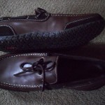 MENS BROWN LEATHER COLE HAAN NIKE AIR WATERPROOF SLIP ON LOAFERS BOAT SHOES 13