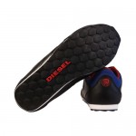 Diesel Mens Dynamykal Black Casual Leather Lace Up Sneakers Shoes