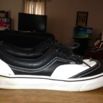 VANS ERA LEATHER WINGTIPS MEN’S SIZE 10.5  BLACK AND WHITE