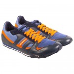 Diesel Mens Gunner Blue Orange Casual Leather Lace Up Sneakers Shoes