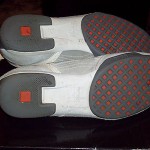 HUGO BOSS WHITE & GRAY WITH SILVER STRIPES SNEAKERS US SIZE 9, EUR 40