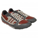 Diesel Mens Gunner Red Casual Leather Lace Up Sneakers Shoes