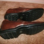 Mens Cole Haan sz 8M brown leather slipon casual flat driving loafer shoes