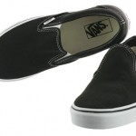 NEW Vans Classic Slip-On VN-0EYEBLK Black White Authentic Canvas Shoes Men