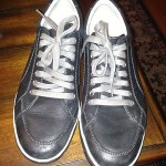 $168 COLE HAAN Mens AIR QUINCY SPORT 10.5 M Leather NIKE CASUAL Black TEXTURE