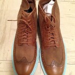 Cole Haan Jayhawker SoHo Exclusive Men’s Wingtip Leather Light Brown Blue Shoes