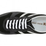 Hugo Boss Mens Sneakers Orange Label Orlenno Dk. Gray Lace Up Textile Suede