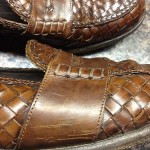 Men’s Sz. 11 Bragano Cole Haan Woven Brown Italian Leather Loafers Dress Shoes