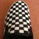 VANS Slip-ons, Full Leather Checkerboard, Very Rare. Sz. 7.5, 9