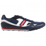 Diesel Mens Gunner Blue Casual Leather Lace Up Sneakers Shoes
