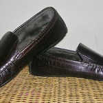 Cole Haan Men’s Brown Leather Moc Croc Loafer Slipper Shoes (Size 13)