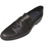 $345 Hugo Boss ITALY Dark Brown Penny Loafers Dress Mens Shoes 8 41 26 Casual