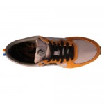 Diesel Mens A-head Gray Brown Casual Lace Up Sneakers Shoes