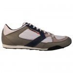 Diesel Mens Dynamical White Gray Casual Leather Lace Up Sneakers Shoes