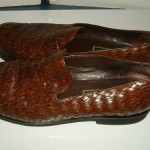 COLE HAAN RESORT BROWN WOVEN LEATHER LOAFER SIZE 9B