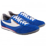 Diesel Mens Spin Blue Casual Leather Lace Up Sneakers Shoes