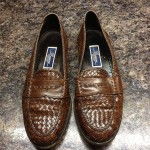 Men’s Sz. 11 Bragano Cole Haan Woven Brown Italian Leather Loafers Dress Shoes