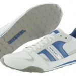 Diesel Long Term Gunner Y00326-PS973-H4711 White Grey Blue Cow Leather Shoes Men