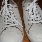Cole Haan AIR COURT Oxfords Shoes Sneakers Mens 11.5 Ivory Leather Brown Trim