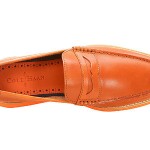 COLE HAAN Mens LunarGrand Penny Loafer Shoes Woodbury/Orange Leather